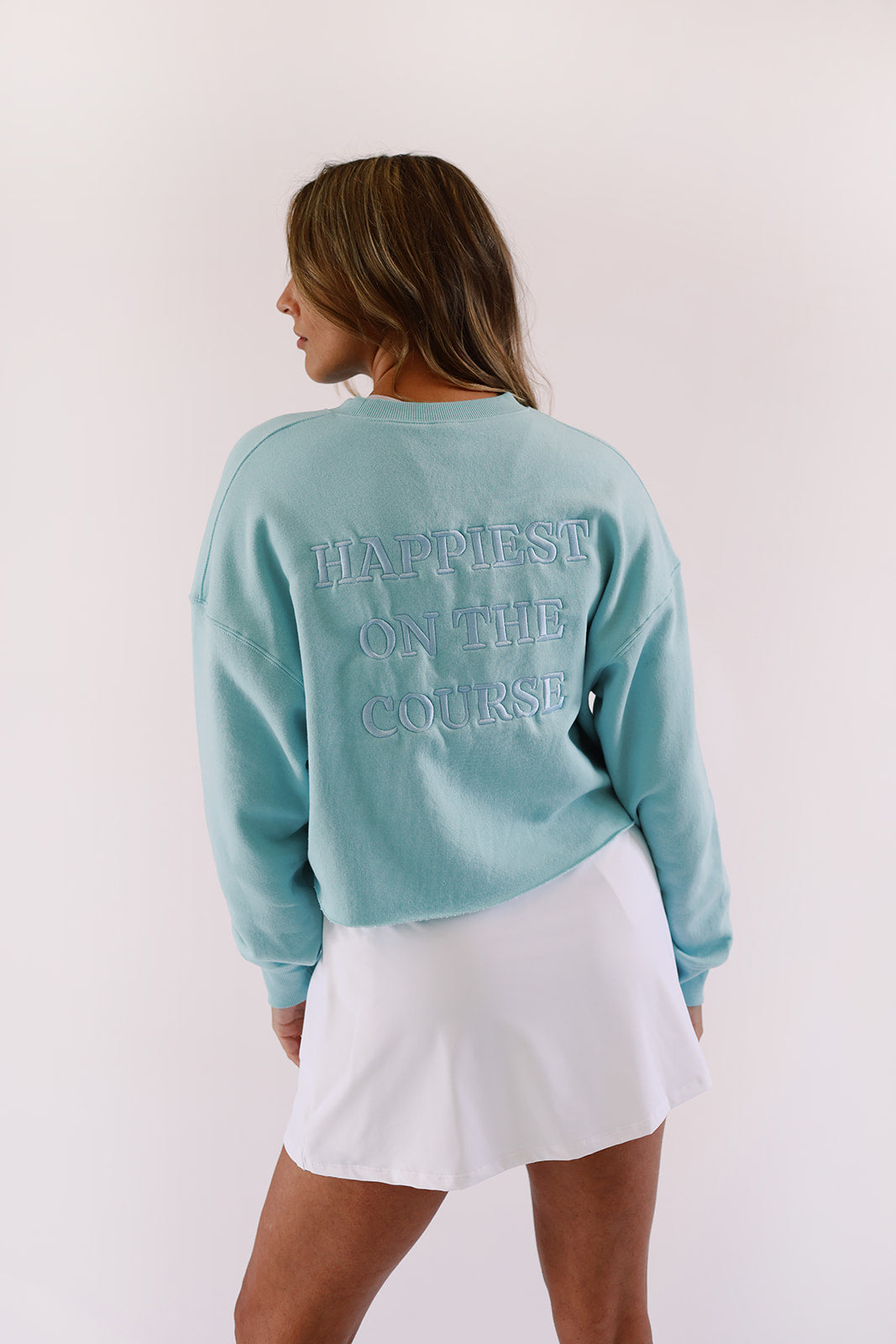 Happiest on the Course Cropped Crewneck